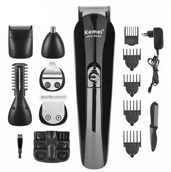 Машинка для стрижки волос Kemei KM-600 11в1 профессиональный мультитриммер 5181 - Фото 4 Машинка для стрижки волос Kemei KM-600 11в1 профессиональный мультитриммер 5181 - изображение 4