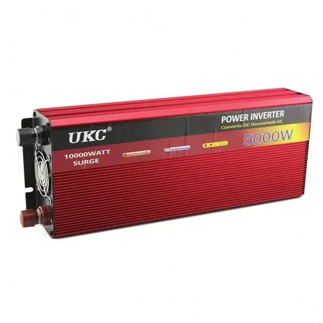 Перетворювач напруги UKC AR-5000M / BR-5000M інвертор автомобільний AC/DC 5000W 12-220V 8268 - зображення 2