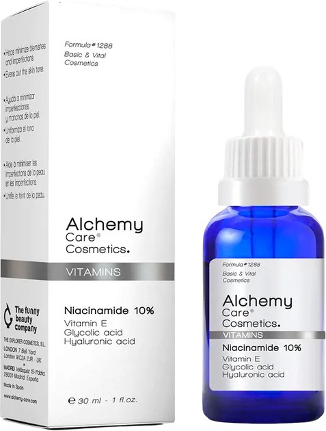 Сироватка для обличчя Alchemy Care Cosmetics Vitamins Niacinamide 10% 30 мл (8436587023750) - зображення 1