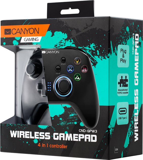 Бездротовий геймпад Canyon Wireless Gamepad 4-in-1 (CND-GPW3) - зображення 4