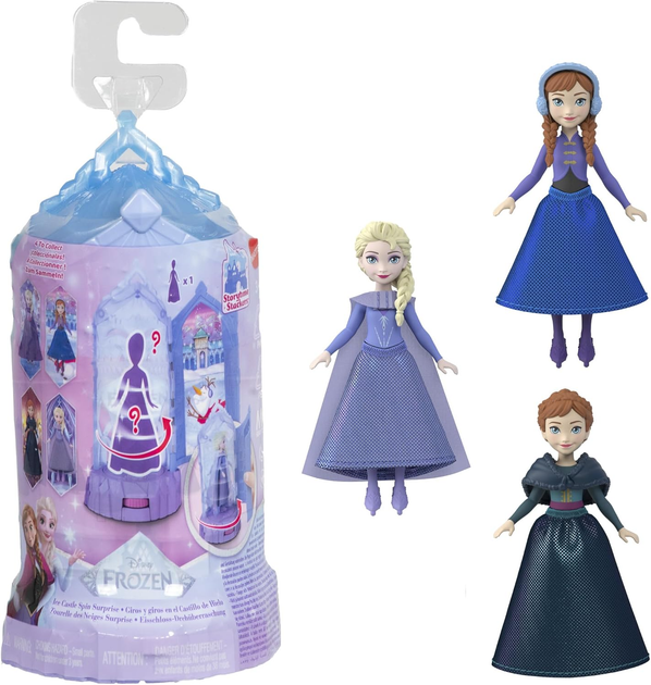 Zestaw niespodzianka Disney Frozen Mini Castle z obrotową lalką Ice Castle Spin Surprise (0194735275373) - obraz 2