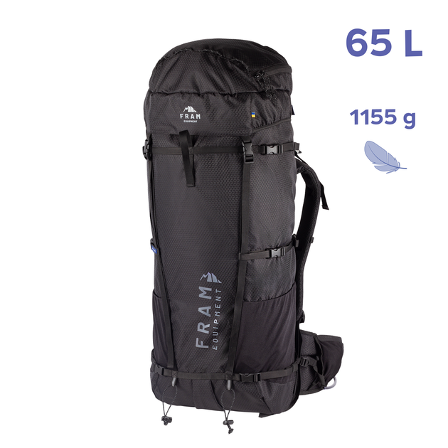Рюкзак Lukla 65L, Черный, L - Фото 1 Рюкзак Lukla 65L, Черный, L - изображение 1