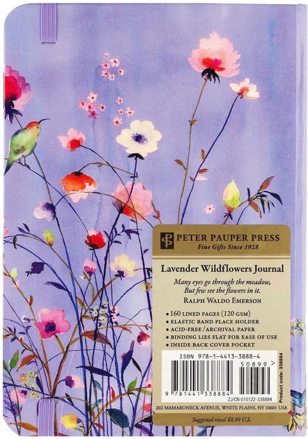 Notatnik Peter Pauper Press Kwiaty Lawendy mini w linie 12.5 x 17.6 cm 160 arkuszy (9781441338884) - obraz 3