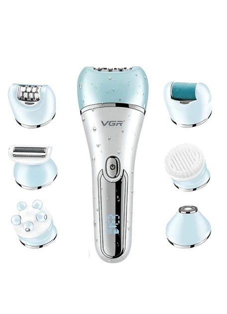 Аккумуляторный женский эпилятор для лица и тела с USB VGR V-733 Pro Белый + Щетка для очистки - изображение 2