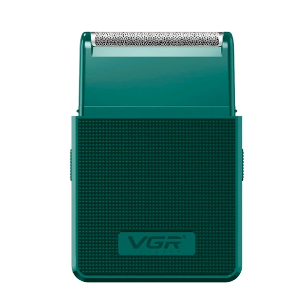 Аккумуляторная электробритва шейвер для бритья лица с USB VGR V-376 Pro Зеленый + Щеточка для очистки - Фото 4 Аккумуляторная электробритва шейвер для бритья лица с USB VGR V-376 Pro Зеленый + Щеточка для очистки - изображение 4