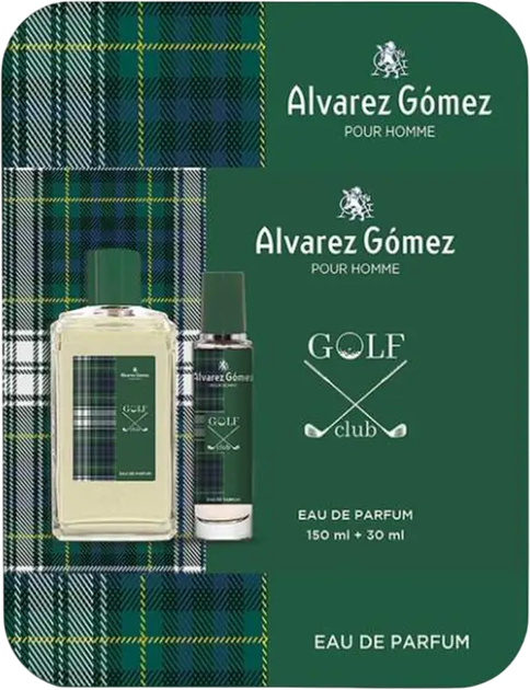 Чоловічий набір Alvarez Gomez Golf Club Парфумована вода 150 мл + Парфумована вода 30 мл (8422385120012) - зображення 1