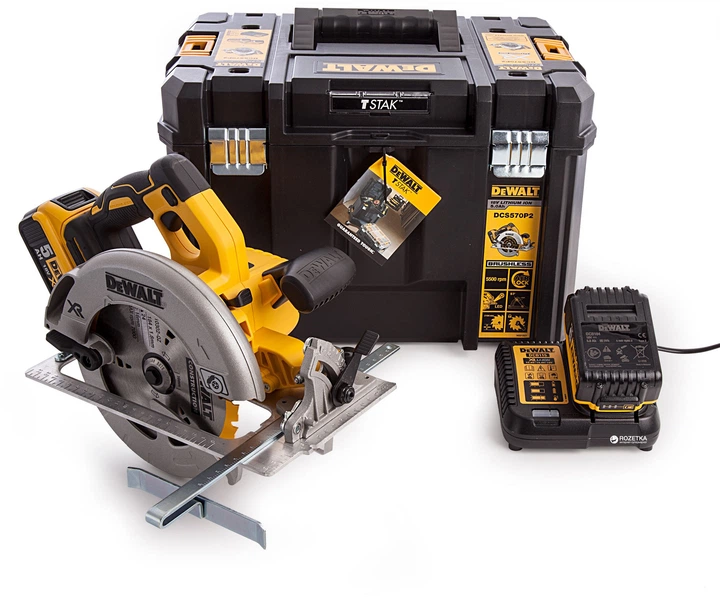 Пила дискова акумуляторна DeWALT DCS570P2 - Фото 2 Пила дискова акумуляторна DeWALT DCS570P2 - зображення 2