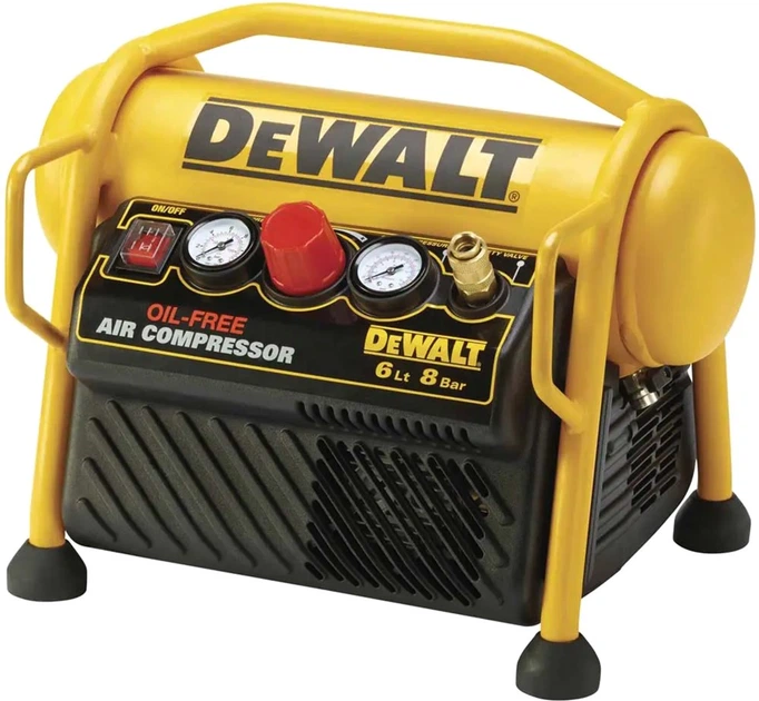 Компрессор воздушный безмасляный поршневой поршневой DeWALT DPC6MRC 6 л, 1.1 кВт - Фото 2 Компрессор воздушный безмасляный поршневой поршневой DeWALT DPC6MRC 6 л, 1.1 кВт - изображение 2