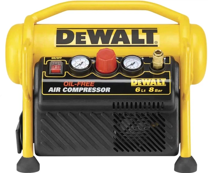 Компрессор воздушный безмасляный поршневой поршневой DeWALT DPC6MRC 6 л, 1.1 кВт - Фото 3 Компрессор воздушный безмасляный поршневой поршневой DeWALT DPC6MRC 6 л, 1.1 кВт - изображение 3