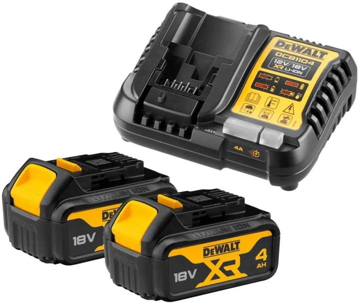 Зарядное устройство для аккумуляторов инструмента + аккумуляторы DeWALT DCB1104M2 2шт. - Фото 1 Зарядное устройство для аккумуляторов инструмента + аккумуляторы DeWALT DCB1104M2 2шт. - изображение 1