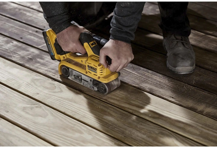 Аккумуляторная ленточная шлифмашина DeWALT DCW220N - изображение 7