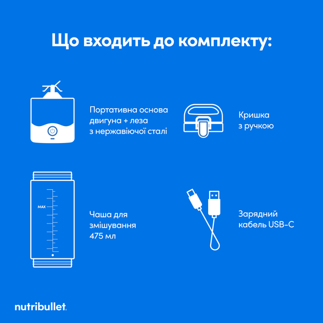 Портативный блендер Nutribullet Portable NBP003LBL - изображение 8