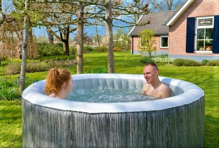 СПА Бассейн надувной EXIT Deluxe 204 x 65 см темно-серого цвета 