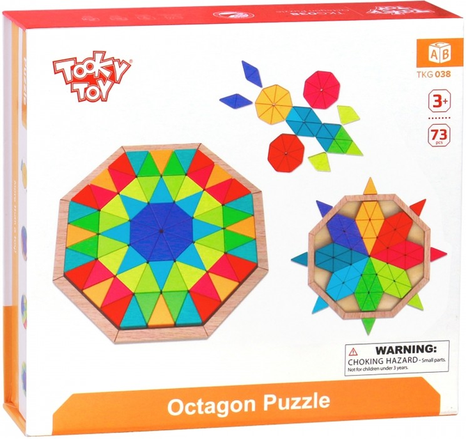 Навчальна мозаїка Tooky Toy Восьмикутна 73 елементи (6970090046490) - зображення 3