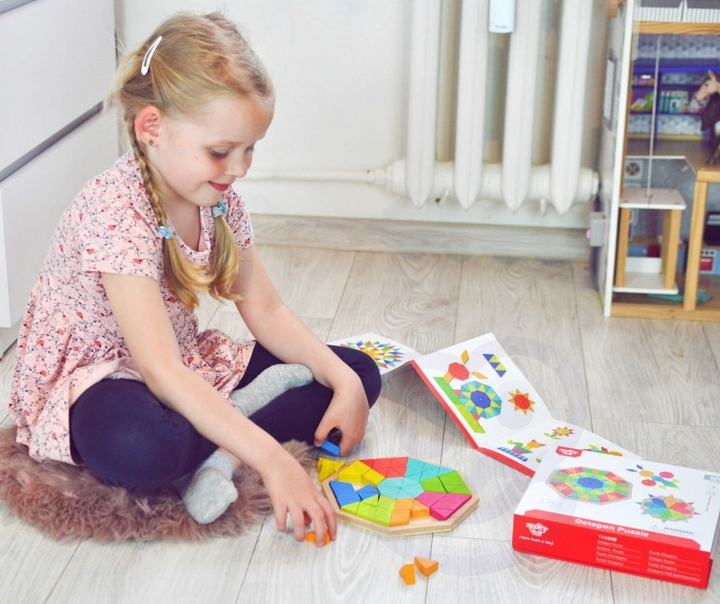 Навчальна мозаїка Tooky Toy Восьмикутна 73 елементи (6970090046490) - зображення 5