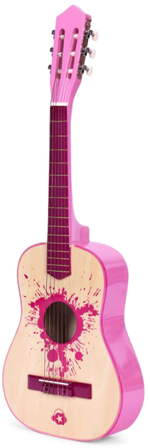 Drewniana gitara dla dzieci EcoToys różowa HX18026-34 PINK (5905817004379) - obraz 2