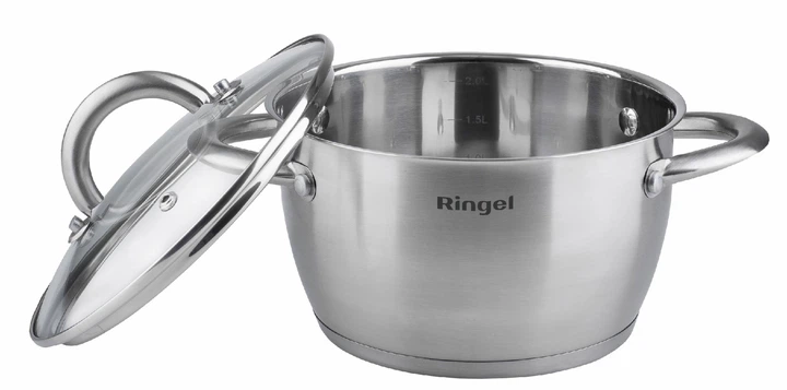 Кастрюля с крышкой 18 см (2.6л) RINGEL (RG-2003-18 Bonn) - Фото 2 Кастрюля с крышкой 18 см (2.6л) RINGEL (RG-2003-18 Bonn) - изображение 2
