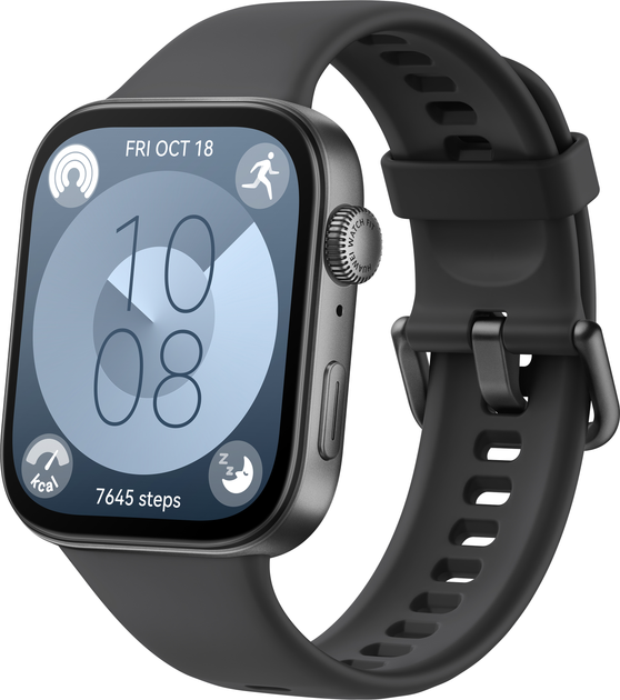 Розумний годинник Huawei Watch Fit 3 Midnight Black (55020CEC) чорний - Фото 1 Розумний годинник Huawei Watch Fit 3 Midnight Black (55020CEC) чорний - зображення 1
