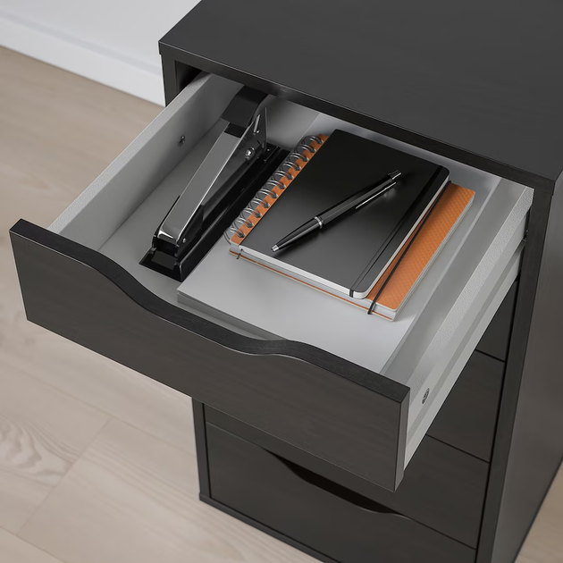 Комод ALEX IKEA 604.735.48 чорний/коричневий - Фото 4 Комод ALEX IKEA 604.735.48 чорний/коричневий - зображення 4