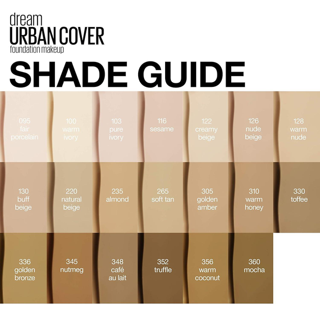 Тональний крем Maybelline New York Dream Urban Cover Spf 50 352 Truffle 30 мл (3600531554156) - зображення 4