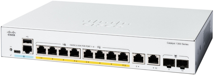 Комутатор Cisco Catalyst 1300 (C1300-8T-E-2G) - зображення 2