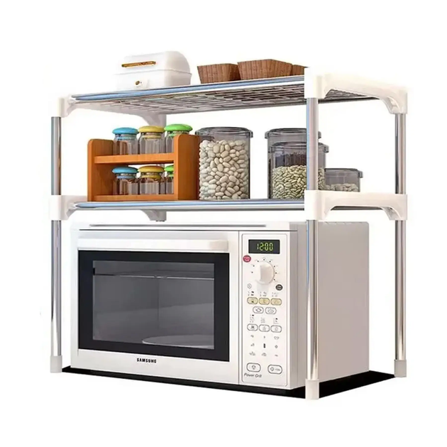 Полиця органайзер для мікрохвильової печі 49,5-85х60,5х25 см / Кухонний стелаж (L) - изображение 2