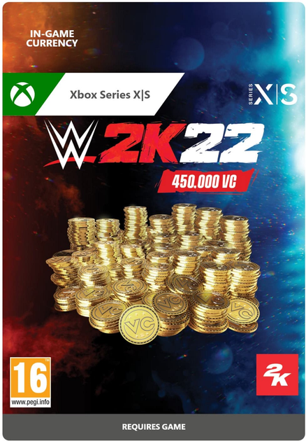 Карта поповнення Microsoft Xbox Series WWE 2K22 450000 Virtual Currency Pack XS ML (Електронний код) (7F6-00454) - зображення 1