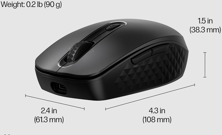 Mysz HP 690 Bluetooth Black (7M1D4AA#ABB) - obraz 10