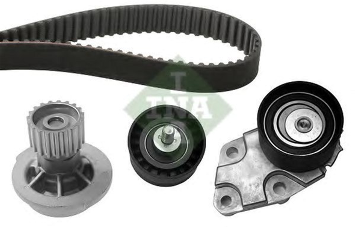 Комплект ременя ГРМ з помпою Ina Daewoo Nubira/Chevrolet Aveo/Lacetti 1.4/1.6 97- (530 0332 30) - зображення 1