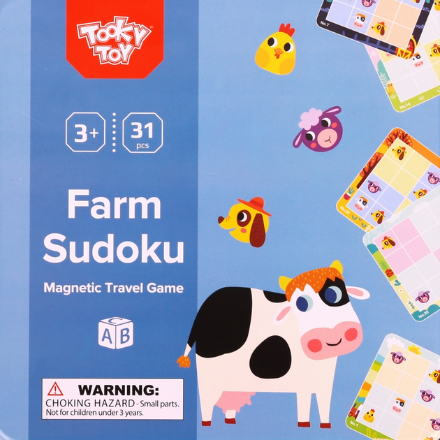 Настільна гра Tooky Toy Судоку для дітей на фермі (6970090041099) - зображення 5