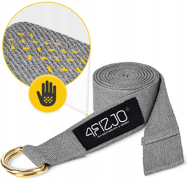 Ремень для йоги 4FIZJO 300 см Grey (P-5907739315380) - изображение 4
