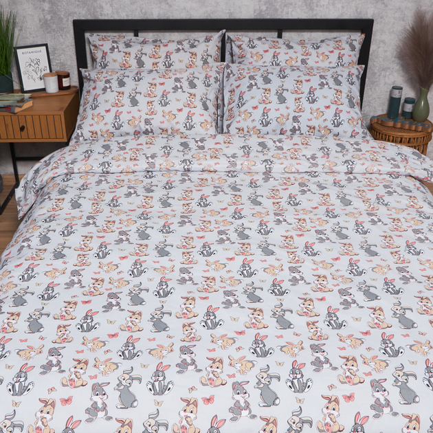 Акція на Підковдра Moon&Star Бязь Gold Люкс Bunny Dreams King Size 220 x 240 см (MS-870000614) від Rozetka