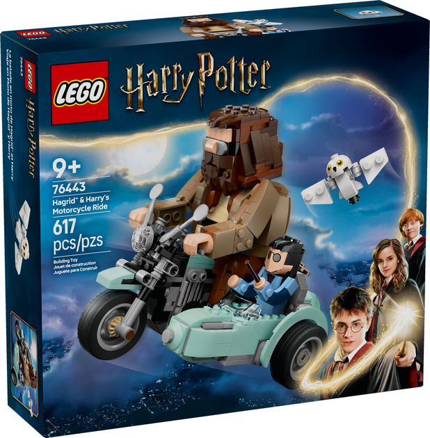 Zestaw klocków LEGO Harry Potter Przejażdżka motocyklowa Hagrida i Harry’ego 617 elementów (76443) - obraz 1