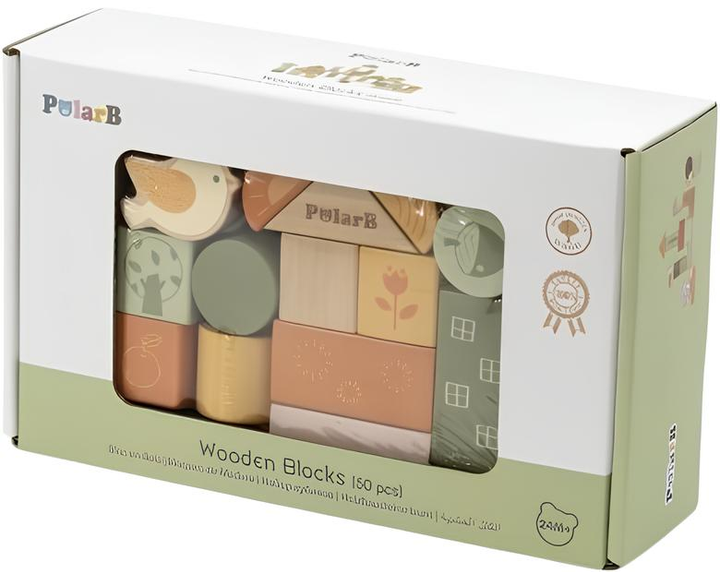Klocki Viga PolarB Bloki Montessori zwierzęta 50 elementów (6971608442308) - obraz 3