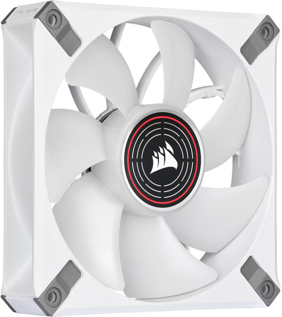 Вентилятор Corsair ML120 LED ELITE Red Premium 120mm PWM Magnetic Levitation Fan White (CO-9050126-WW) - зображення 5