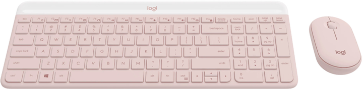 Zestaw bezprzewodowy Logitech MK470 SLIM COMBO Rose (920-011322) - obraz 4