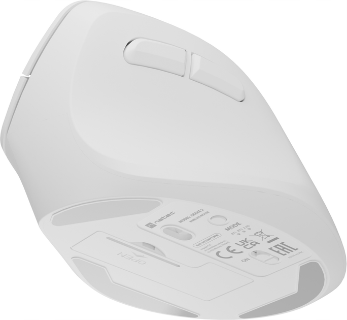 Mysz Natec Crake 2 Wireless/Bluetooth White (NMY-2257) - obraz 4