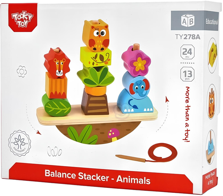 Головоломка Tooky Toy Балансування тварини (6972633370130) - зображення 8