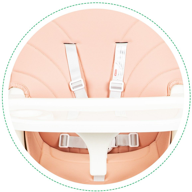 Fotelik krzesełko do karmienia EcoToys 2 w 1 różowe (HA-004 PINK) (5903769972203) - obraz 6