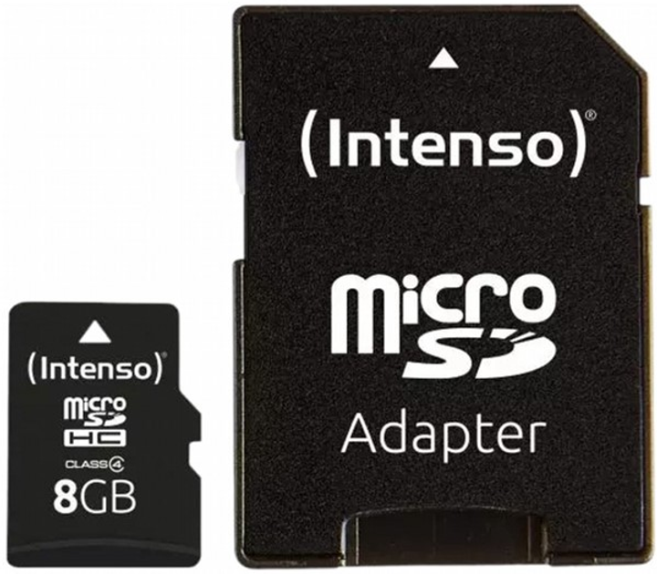 Карта памяти Intenso MicroSDHC 8GB Class 4 + SD Adapter (4034303010707) - изображение 2