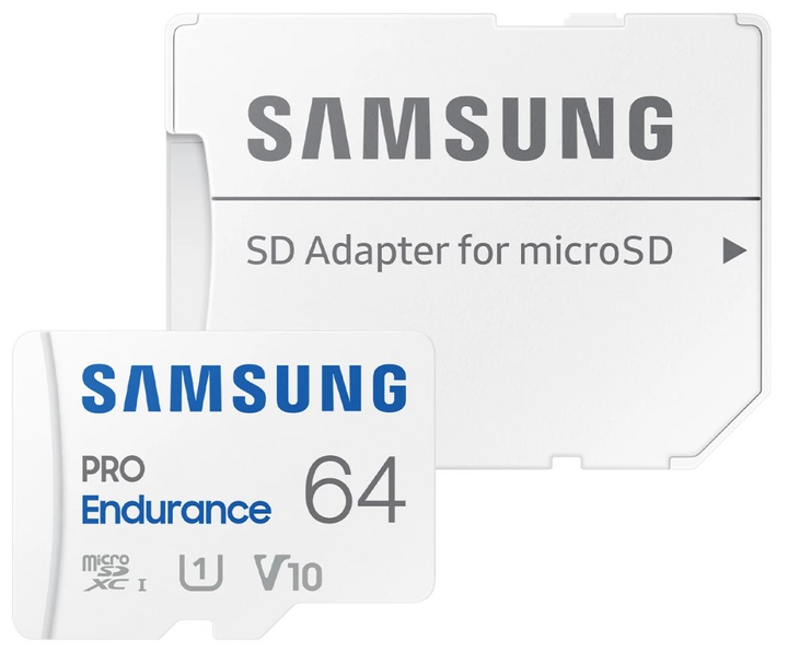Samsung PRO Endurance microSDXC 64GB Class 10 UHS-I U1 V10 + SD адаптер (MB-MJ64KA/EU) - изображение 1