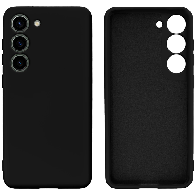 Чехол Silicone case для Samsung S23 (25) Black черный - Фото 1 Чехол Silicone case для Samsung S23 (25) Black черный - изображение 1