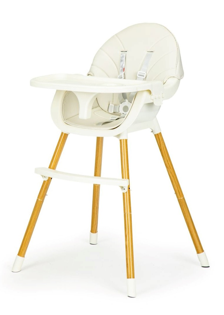 Fotelik krzesełko do karmienia EcoToys 2 w 1 beżowe (HA-004 BEIGE) (5903769972227) - obraz 3