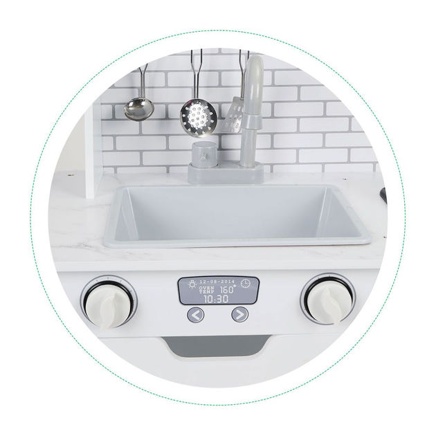 Дерев'яна ігрова кухня Ecotoys зі звуковими та світловими ефектами (PLK537) (5903769975389) - зображення 5