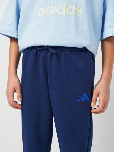 Подростковый спортивный костюм (толстовка + штаны) Adidas J 3S Ft Ts 220 JE0311 158-164 см Синий/Белый (4067901537864) - изображение 6
