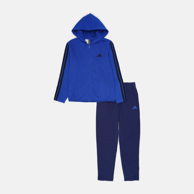 Подростковый спортивный костюм (толстовка + штаны) Adidas J 3S Ft Ts 220 JE0311 158-164 см Синий/Белый (4067901537864) - изображение 7