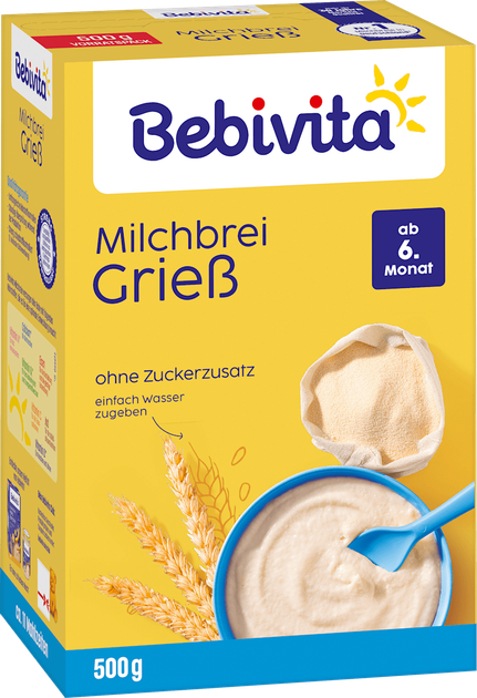 Манна молочна каша Bebivita, для дітей з 6 місяців, 500 грам - зображення 2