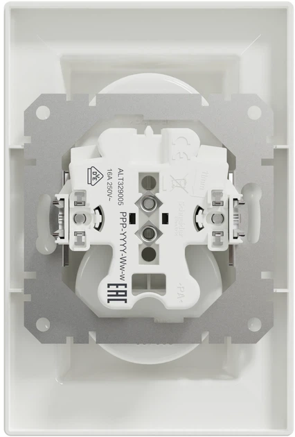Розетка двойная Schneider Electric Asfora 220 В без заземления Белая (EPH9700121) - изображение 8
