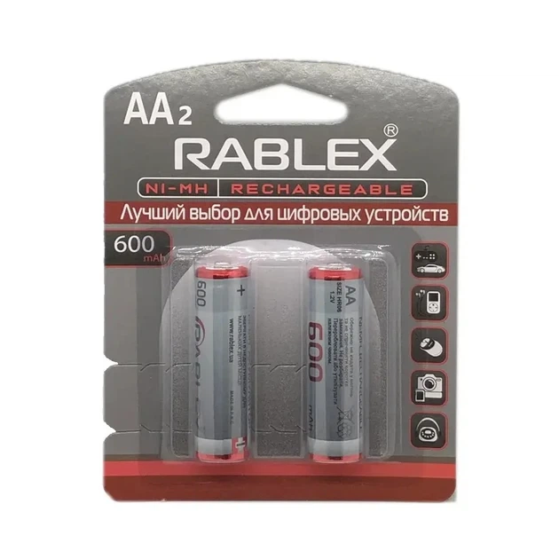 Акумулятор Rablex AA R6 600mAh 1 шт (3027) - зображення 2