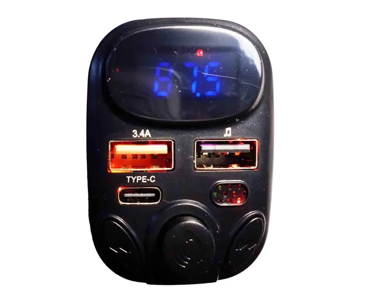 ФМ модулятор с bluetooth HZ 607 1Type-C 2USB (3046) - изображение 3